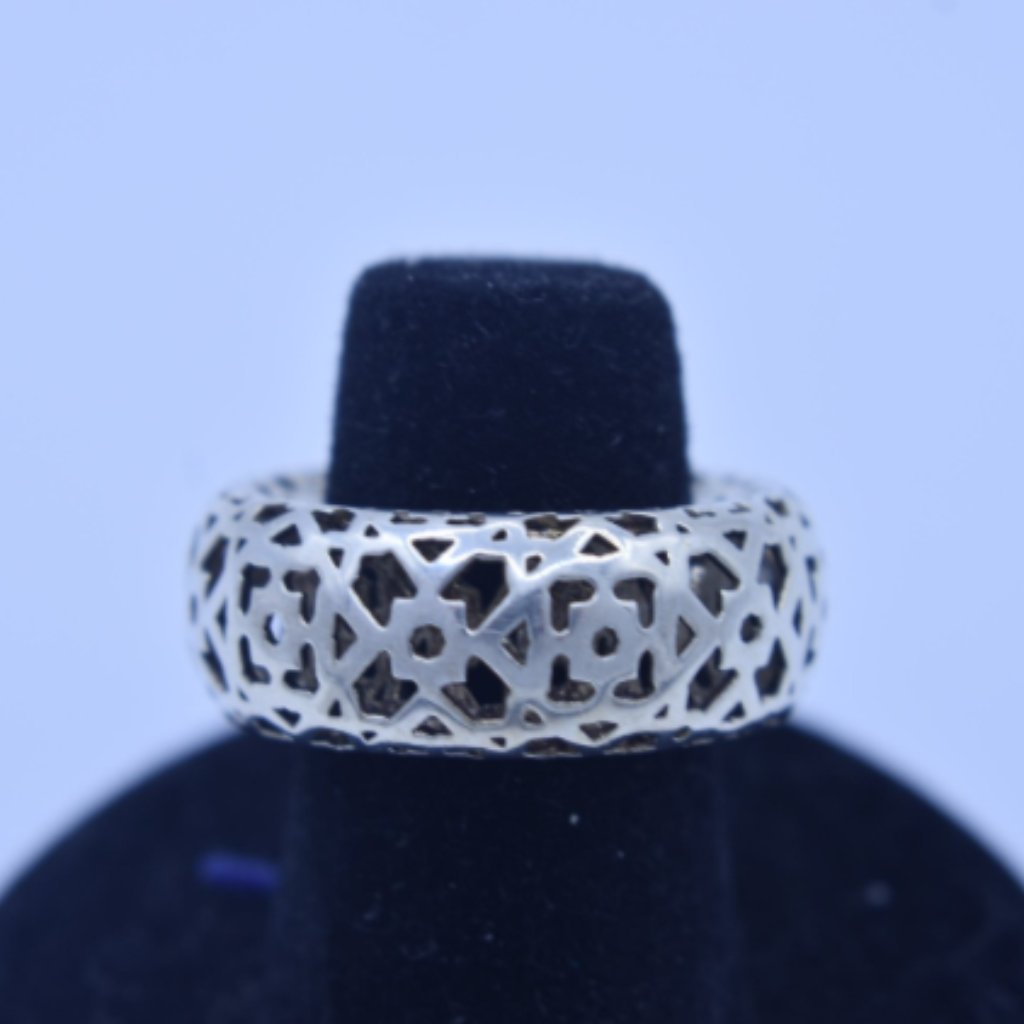 Tiffany Co Paloma Picasso Pierced Marrakesh Ring Sterling Silver Rare 1115$